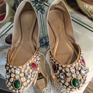 Pakastani jeweled slip ons